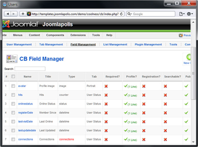 Manage and create your own user fields