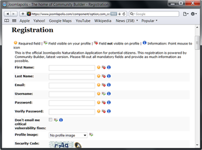 Customize registration fields