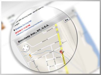 Users can schedule their own group events and place location on map!