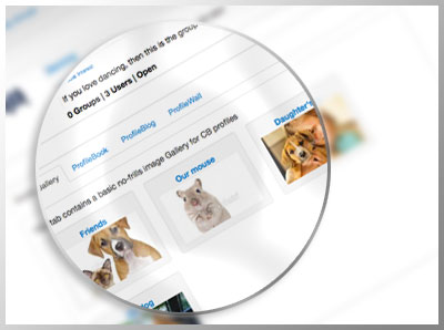 Give your users a cool, easy profile gallery for their photos and media files.