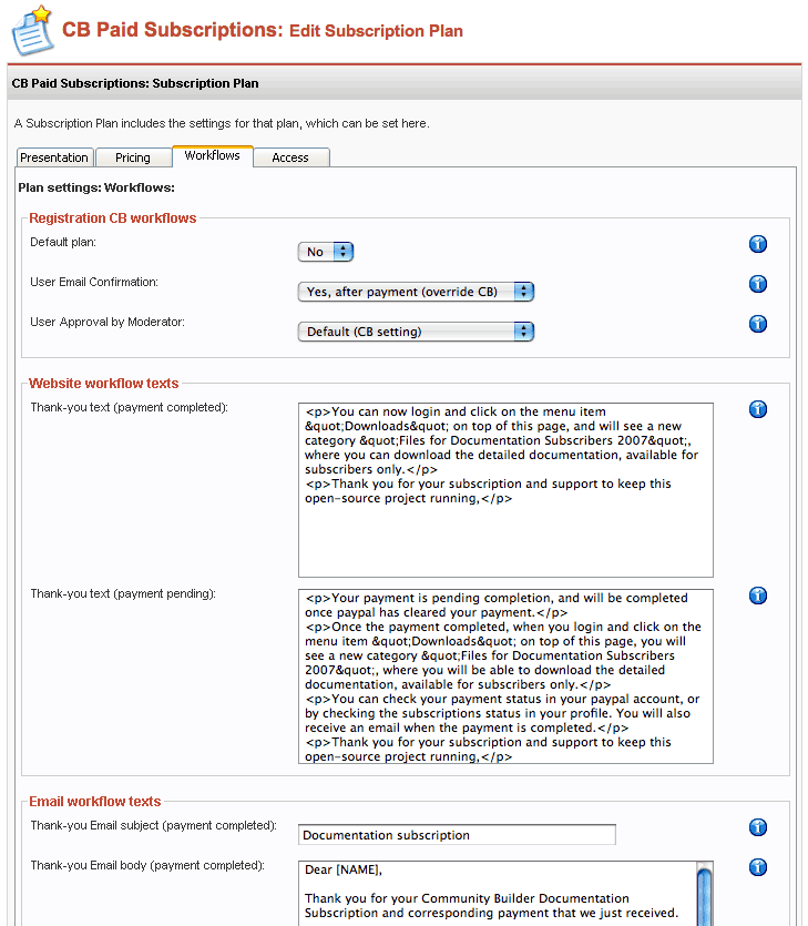 screen-dump of editing a registration plan