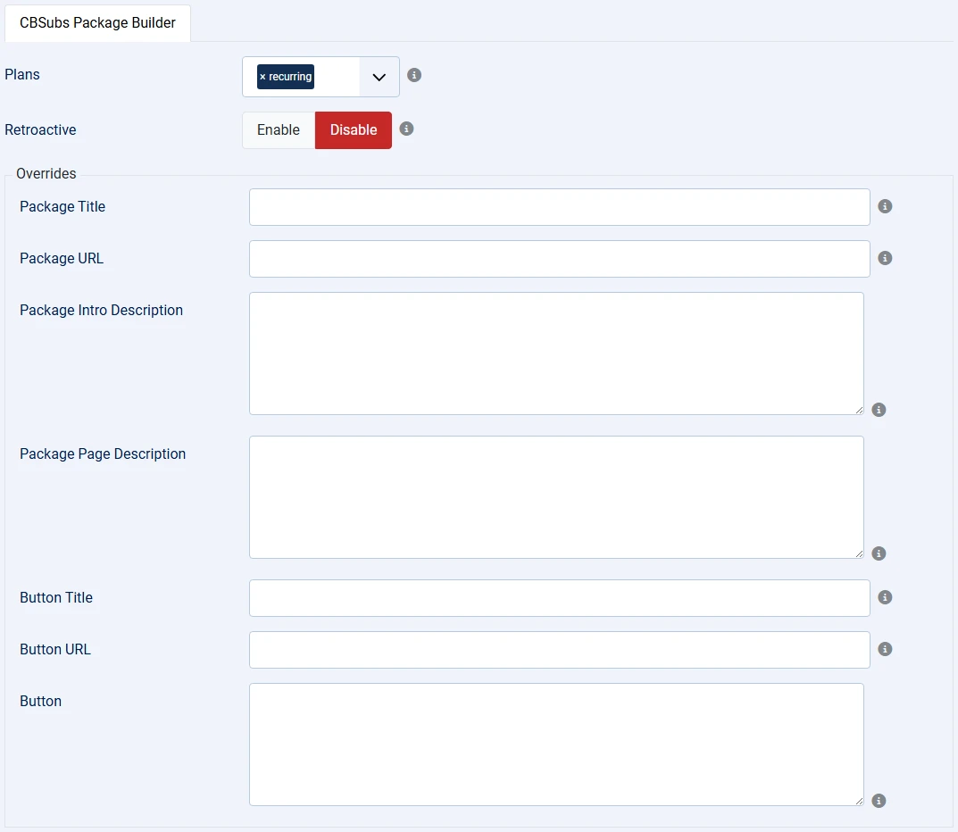 package edit cb paid subscriptions