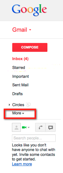 junk mail folder in gmail